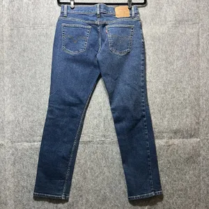 Levis Superlow Stretch 507 Jeans Dark Wash‎ Straight Leg Junior 9 L S 507-5585 thumbnail 8
