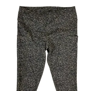 Pact Brown Animal Print Organic Cotton High Waist Leggings S Eco Soft Stretch thumbnail 2