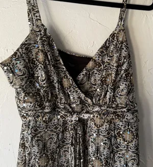 INC International Y2k Concepts Sparkle Babydoll Top‎ L Fairy Grunge Going Out thumbnail 1