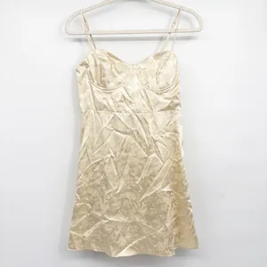 Princess Polly Womens Champagne Pop Dragon Jacquard Satin Glam Mini Dress Size 8 thumbnail 3