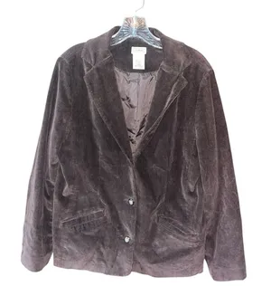 L.L. Bean corduroy blazer size 12 chocolate brown thumbnail 1