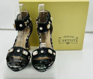 L'ARTISTE SPRING STEP Jewell Sz US 5.5-6 EUR36 Embellished Heel Platform Sandals thumbnail 1