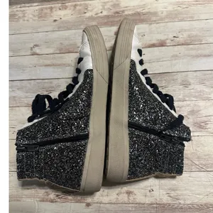 ShuShop Pia Glitter High Top Sneakers Women's Size 10 Shoes Silver Gold Metallic thumbnail 6