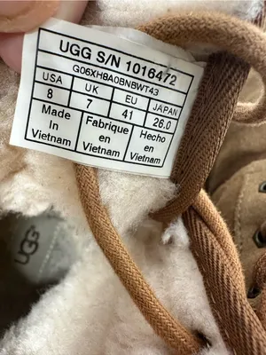 UGG Neumel Hi lace up Winter boots Sz: M8 W9.5 chestnut suede shearling lining. thumbnail 11