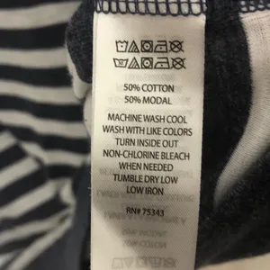Rachel Zoe Blue White Striped Top XXL Dolman Sleeve thumbnail 4