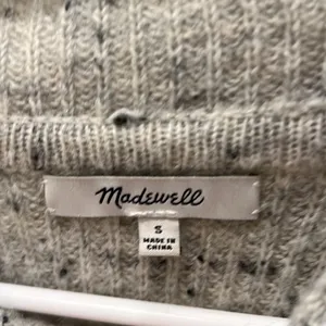 Madewell mockneck size small sweater dress gray ribbed preppy classic comfy cozy thumbnail 2