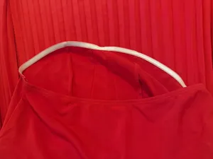 NWOT Red Pleated Tube Midi Dress size M thumbnail 12