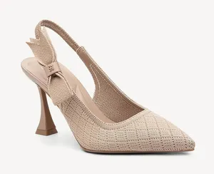 COSY ISLAND EverLush Bowknot Pointed Toe Heeled Slingback Apricot thumbnail 1