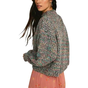 Urban Outfitters Casey Mock Neck Sweater S Multicolor Marled Relaxed Cozy Chic thumbnail 2