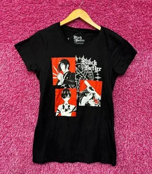 Black Butler Ciel Sebastian & Grell Anime Women’s Tee M thumbnail 1
