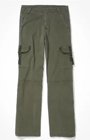 American Eagle Dreamy Drape Stretch Super High-Waisted Cargo Baggy Wide-Leg Pant thumbnail 2