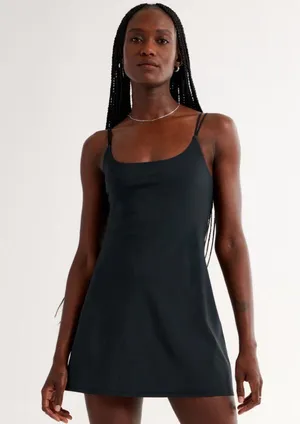 Abercrombie Traveler Mini Dress Black XS thumbnail 1