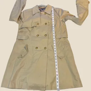 Tommy Hilfiger Women Size M‎ Beige Double Breasted Trench Raincoat Jacket Preppy thumbnail 7