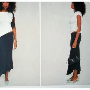 Princess Polly‎ Dreamberry Maxi Skirt Black Asymmetrical Hem US 12 NWT thumbnail 2