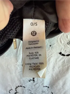 lululemon Feeling Ready Mini Velour Pouch Black Gold Logo Cosmetic Bag thumbnail 5