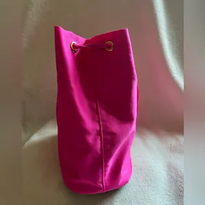 Prada Hot Pink Drawstring Bucket Backpack thumbnail 3