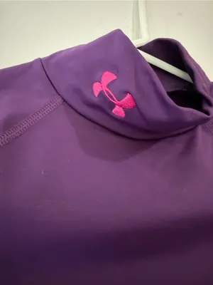 Under Armour Women’s Purple Long-Sleeve Mock Neck ColdGear Top Size Small thumbnail 2