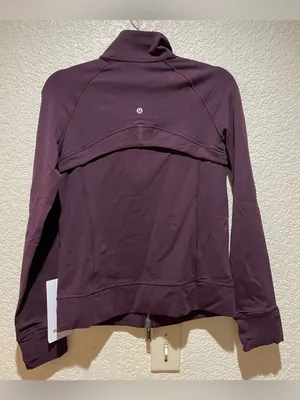Lululemon NWT Define Track Zip-Up Jacket in Black Plum Purple Lion Size 4 thumbnail 6
