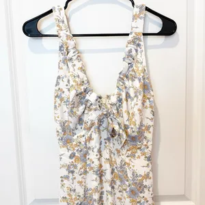 Abercrombie & Fitch Floral Midi Slip Dress XS Cottagecore Boho Rustic Ruffles thumbnail 2