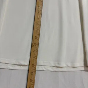 Adrianna Papell‎ Top Womens M Ivory Chiffon Flutter Sleeve Cottagecore Career thumbnail 5