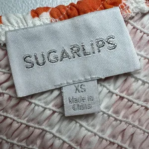 Sugarlips‎ Tangelo Floral Kellen Smocked One Shoulder Romper Size XS thumbnail 5