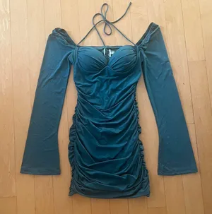 hampstead long sleeve teal dress SIZE 4 thumbnail 2