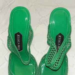 Jessica Rich Green Fish Net Slip-on Pump Shoes(Size 38) thumbnail 10
