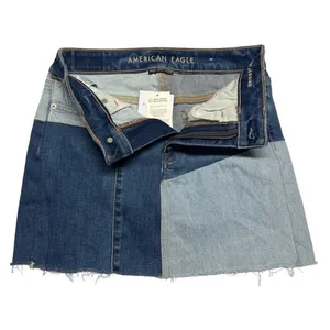 American Eagle‎ Patchwork Denim Mini Skirt Size 00 NWT Y2K Festival thumbnail 3