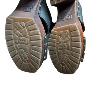 Korks Shoes Womens Size 9 Black Wedge Sandals Platform Mules‎ Studded KR0010809 thumbnail 10
