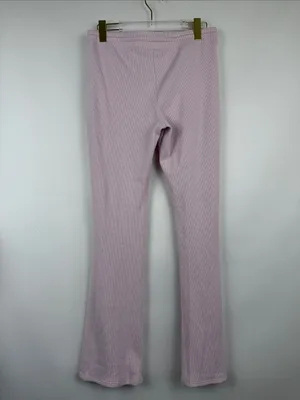 Gilly Hicks Mid Rise Flare Cozy Pink Waffle Lounge Pants Size Medium thumbnail 6