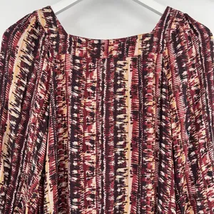 Garnet Hill Jardin Crepe Dress Firesmoke Stripe A-line 3/4 Sleeves‎ Size Small thumbnail 8