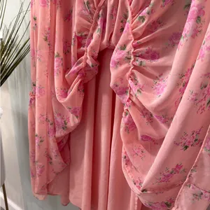 LoveShackFancy Pink Floral Midi Dress thumbnail 9