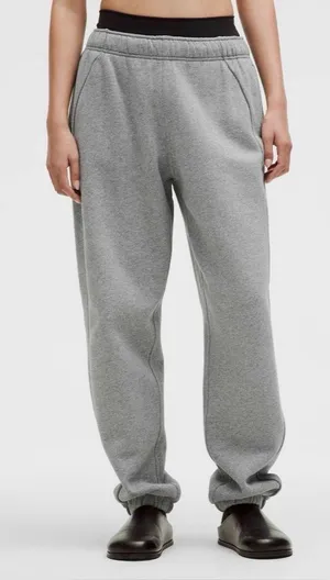 Lululemon Scuba Mid-Rise Oversized Jogger Regular XXS Heathered Medium Grey Cozy thumbnail 1