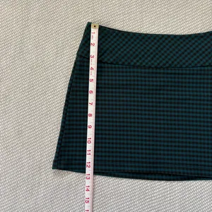 Low Rise Blue Black Plaid Gingham Check y2k Micro Mini Skirt Sz Xs thumbnail 5