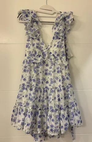 Floral Dress Purple Size L thumbnail 1