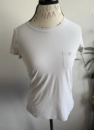 LULULEMON‎ Runbeam Short Sleeve Crew Lightweight Gray Pocket Shirt top Gym 6 thumbnail 1