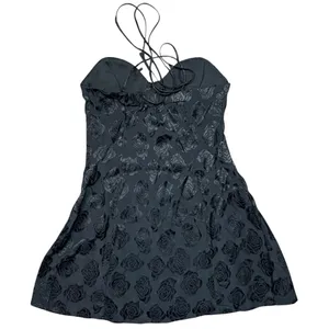 NWT For Love & Lemons Women’s Black Melody Mini Dress Size Medium and necklace thumbnail 4