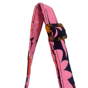 Vera Bradley Purse Crossbody‎ Blue Pink Floral Quilted Zip thumbnail 3