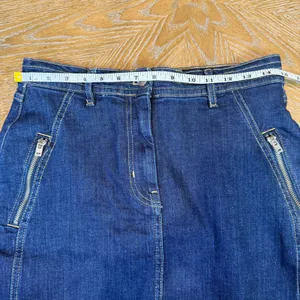 Pilcro Anthropologie Polished Denim Mini‎ Skirt Dark Wash Size 6 thumbnail 6