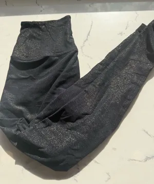 Beyond Yoga Black High-Rise Leggings with Gold Sparkle thumbnail 1