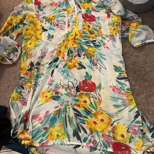 Fig‎ & flower sheer floral tunic top M thumbnail 4