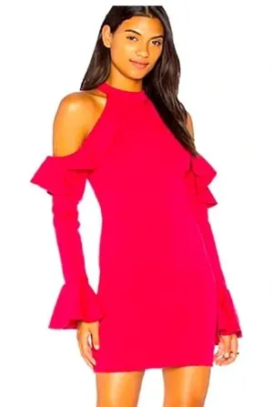 Free People Sweet‎ Talk Mini Dress raspberry pink size medium thumbnail 1