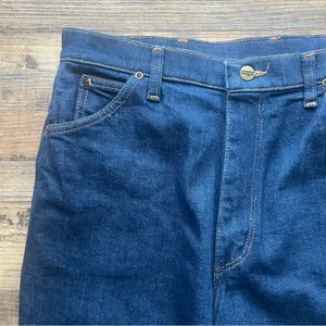 Vintage Wrangler Womens Dark Wash High Rise Straight Leg Jeans USA Sz 14 thumbnail 2