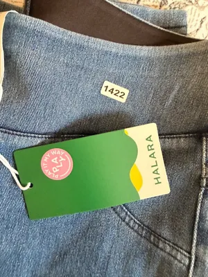 Halara Womens M 7/8 High-Waist Skinny Denim Pants Stretchy Cotton-Blend Medium B thumbnail 2