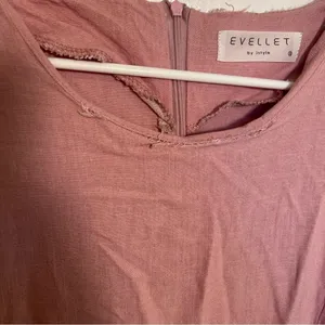 Evelett‎ J Style Women's Midi Fit & Flare Dress Short Sleeve Light Pink Crewneck thumbnail 9