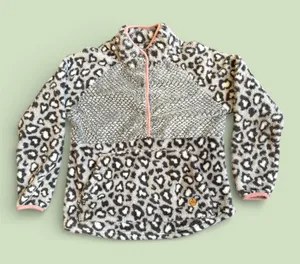 Simply Southern Gray and Pink Fleece Pullover thumbnail 1
