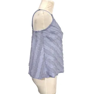 Intimately Free People Blue Frayed Chevron‎ Cami Tank Top XS Boho Feminine thumbnail 3