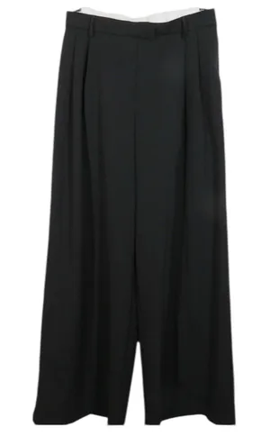 NWT OGL Double Pleated Mid Rise Wide Leg Trousers Women’s Size Medium Black thumbnail 1