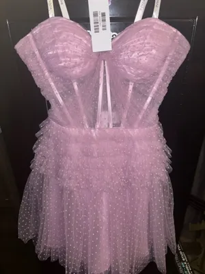 Jovani Lilac Dress Strapless thumbnail 1