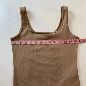 Abercrombie & Fitch Soft A&F Ribbed Bodysuit Tan Beige Size M thumbnail 5